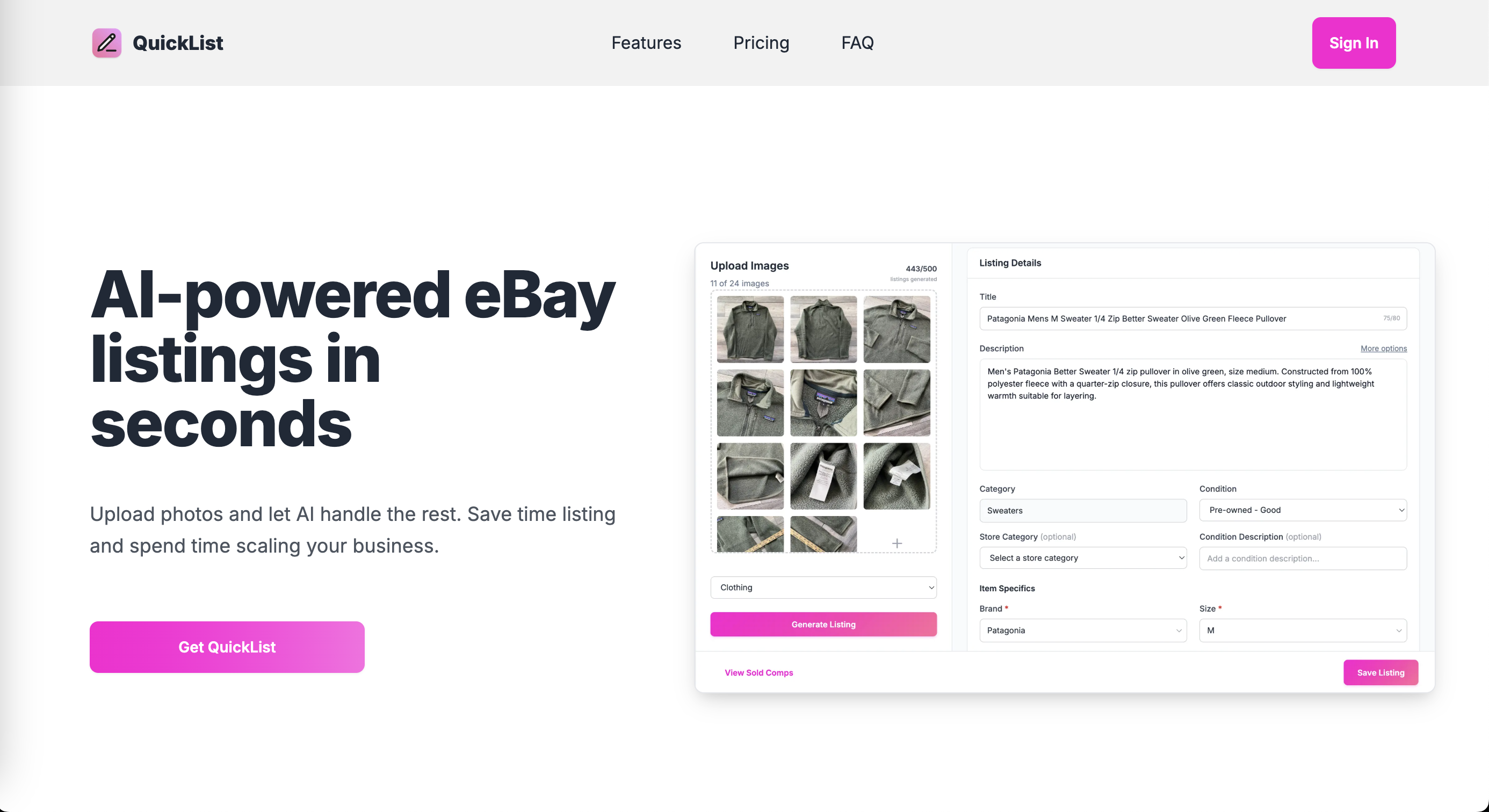 QuickList gallery image