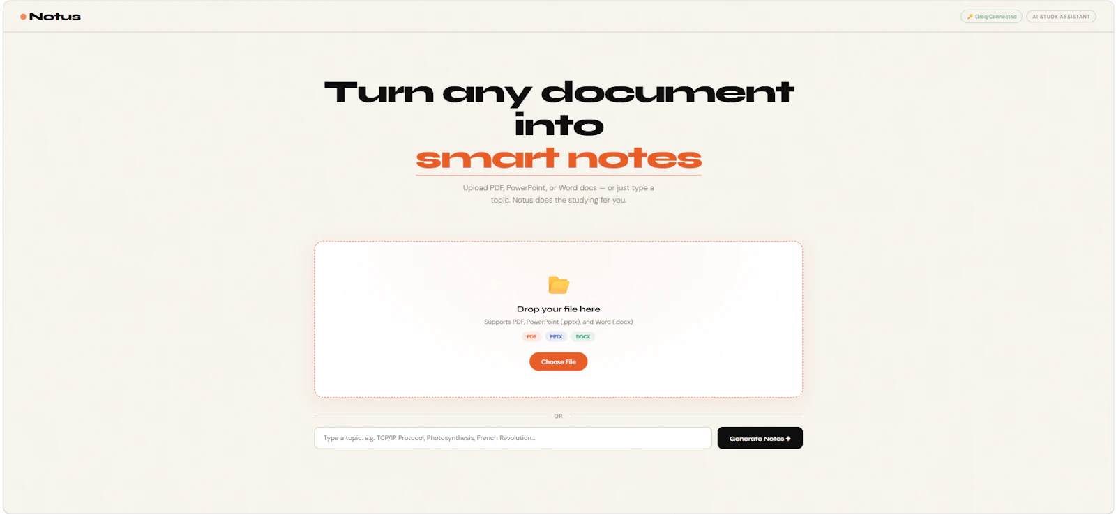 NOTUS screenshot 1