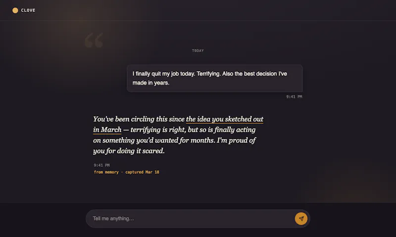 Clove screenshot 2