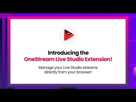OneStream Live Studio Browser Extensions gallery image