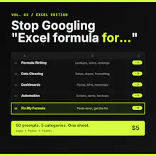 50 AI Prompts for Excel gallery image
