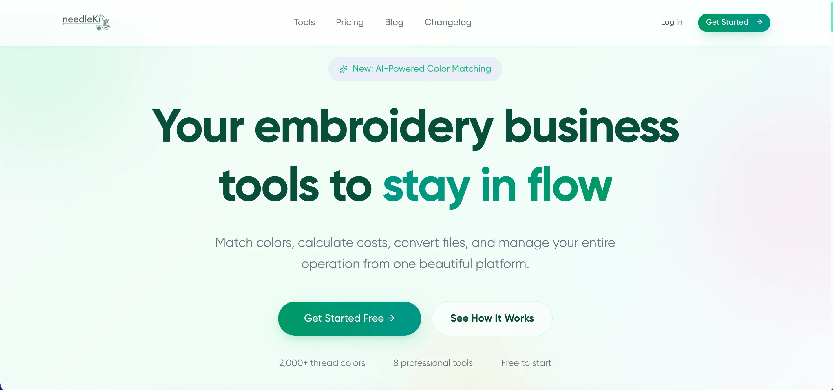 NeedleKit - Embroidery Business Software 제품 배너