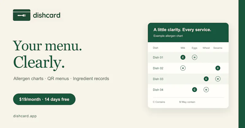 Dishcard screenshot 1