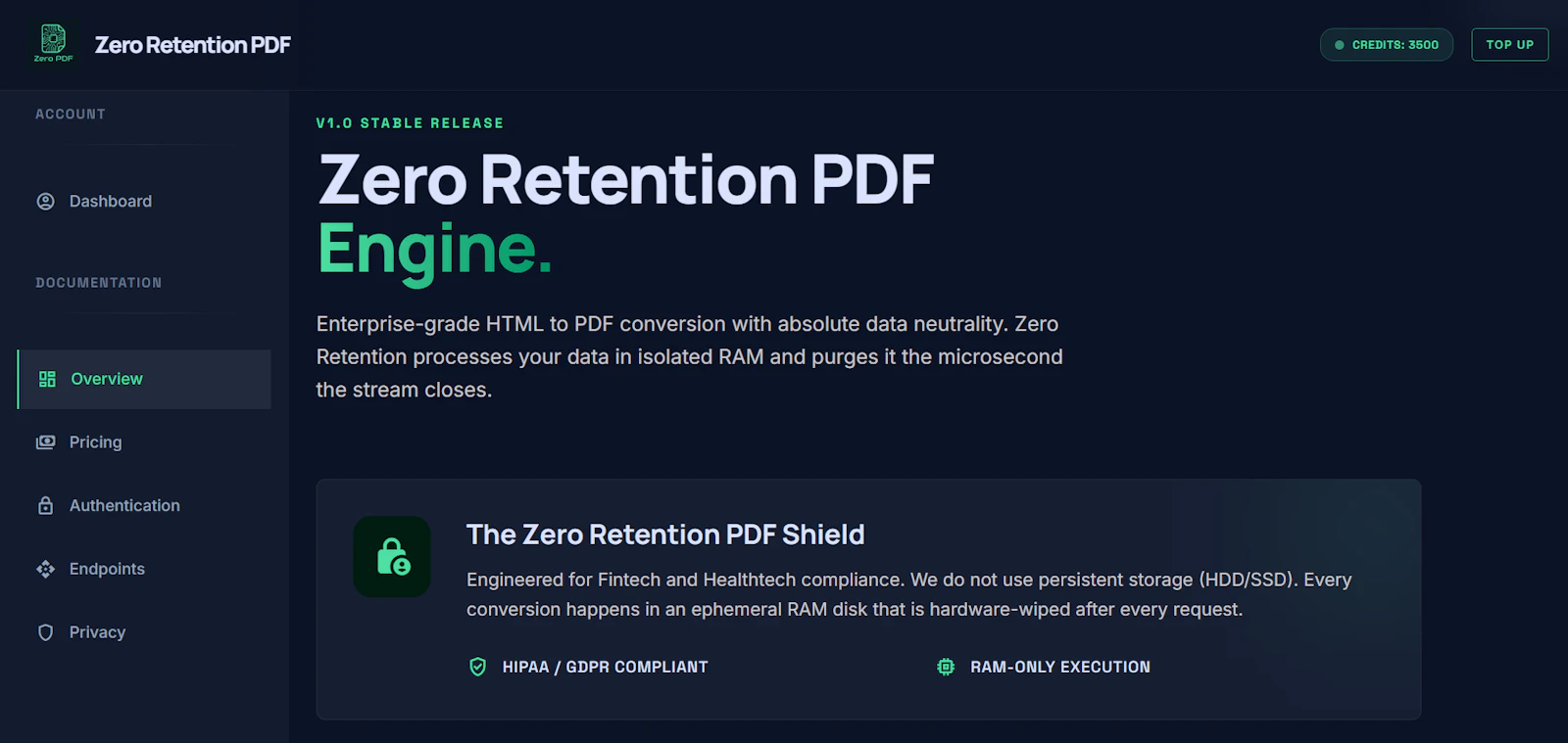 Zero Retention PDF  screenshot 1
