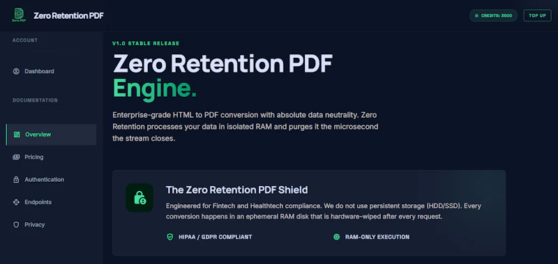 Zero Retention PDF  screenshot 1