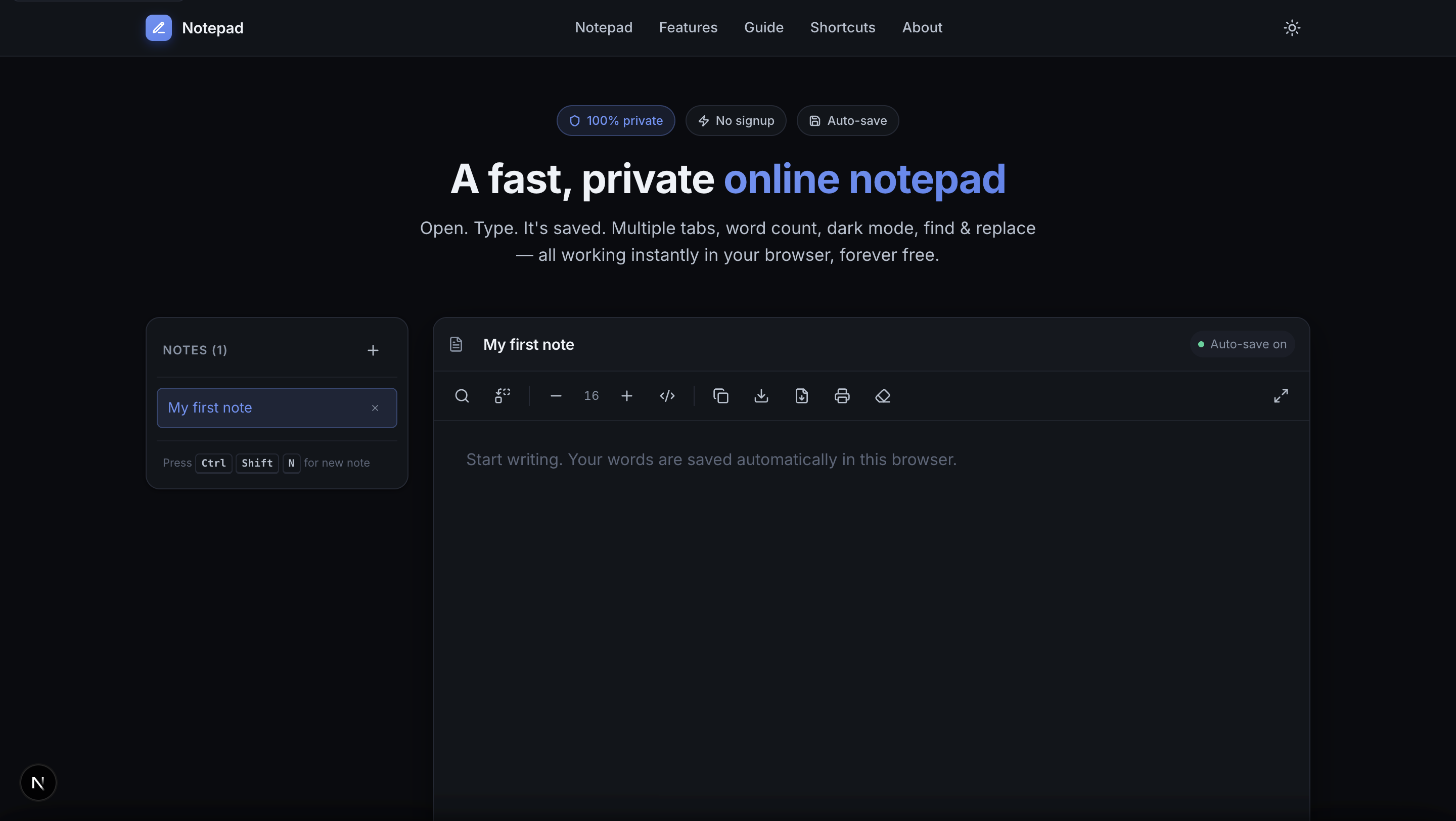 Notepad gallery image