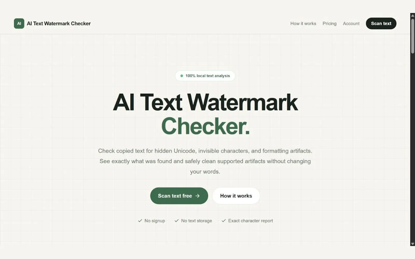 AI Text Watermark Checker screenshot 1