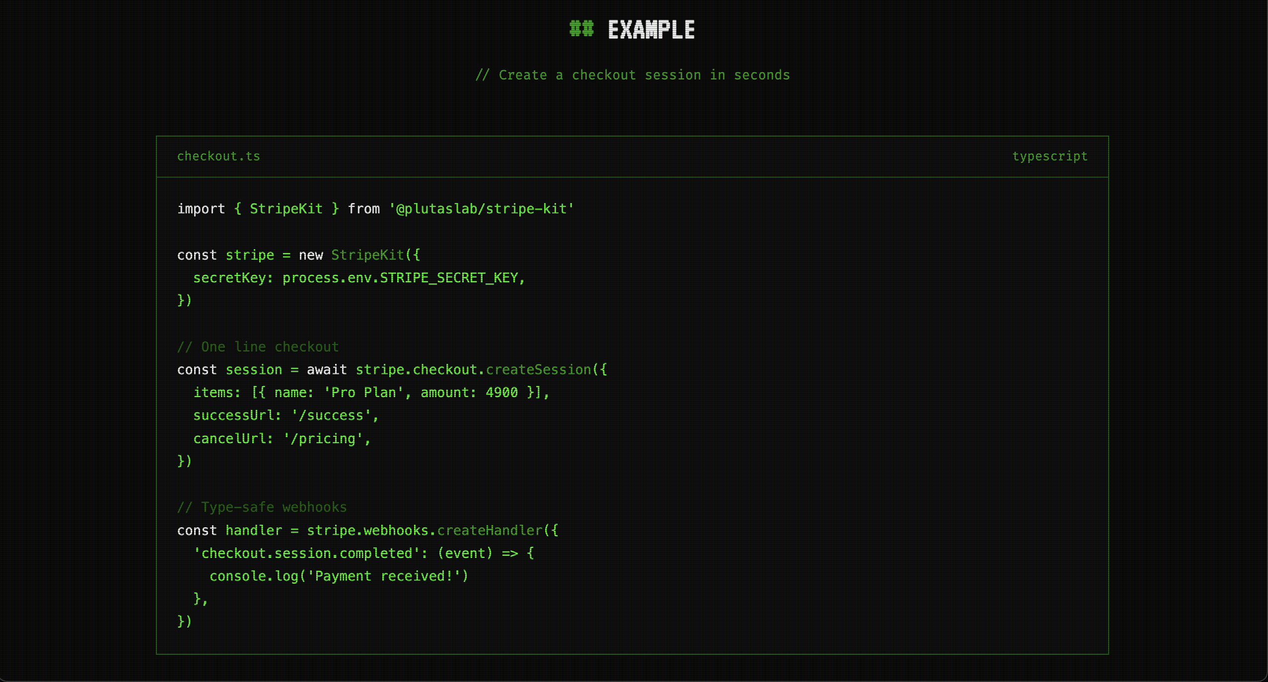 Stripe Kit - Screenshot 2 showing product features and functionality