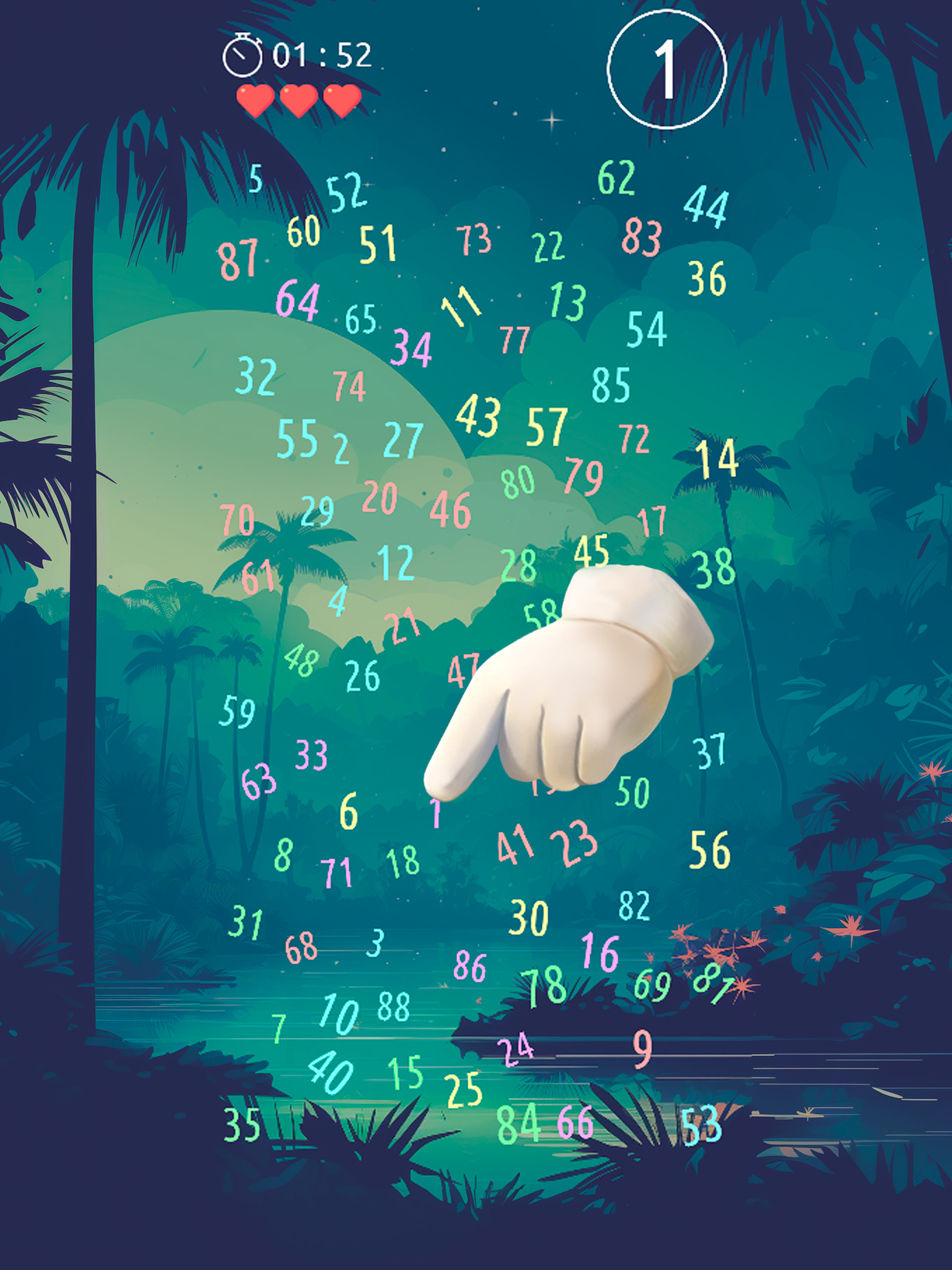 Média Numéro d'immatriculation - Appuyez sur les numéros afin de former la vitesse et la concentration. 3