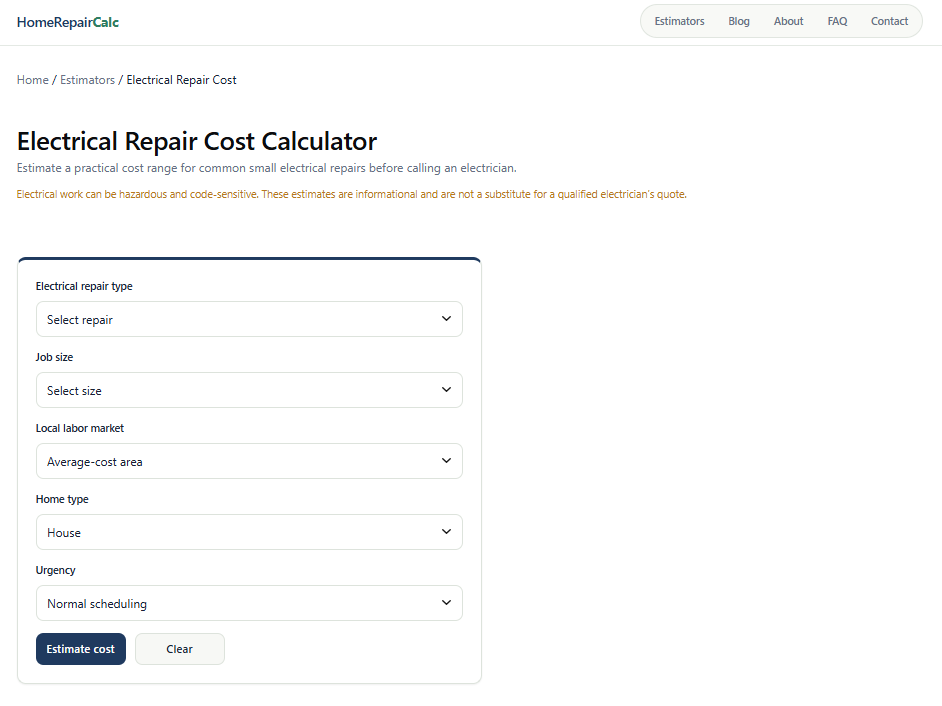 HomeRepairCalc gallery image