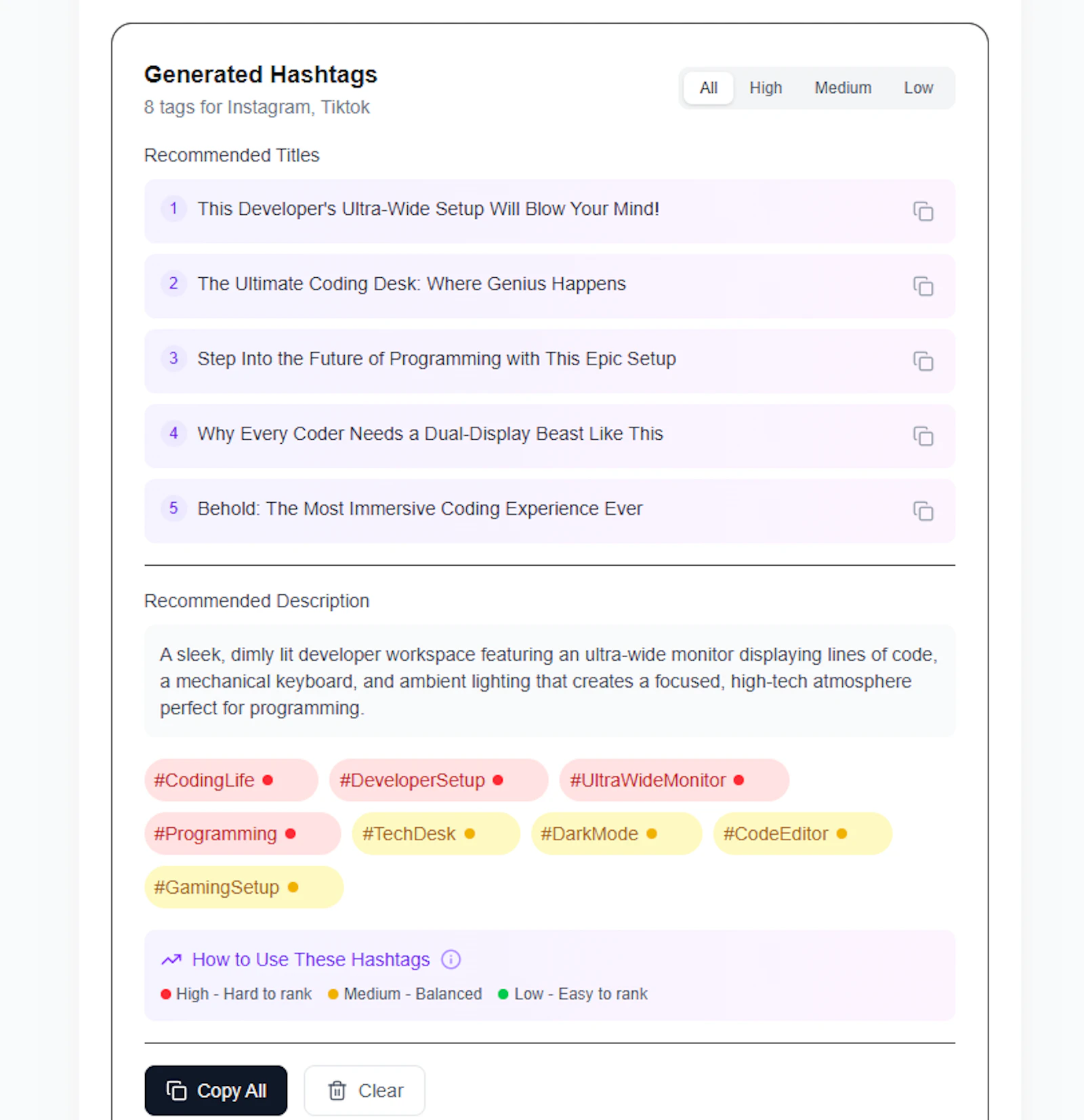 Hashtagger screenshot 3