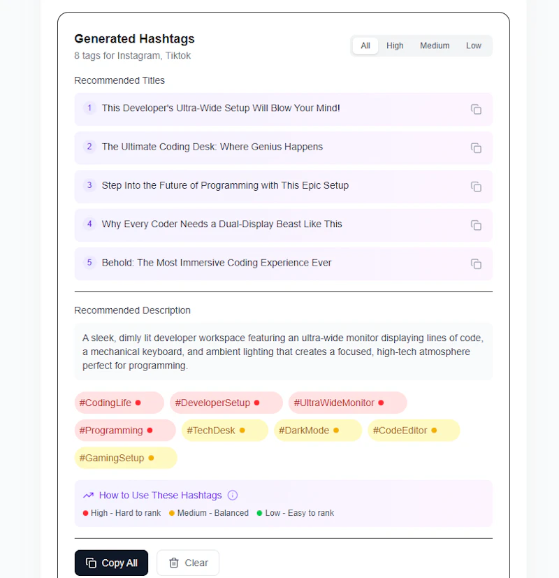 Hashtagger screenshot 3