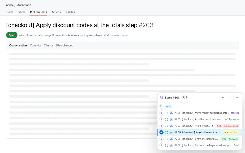 Stacked PRs for GitHub screenshot 3