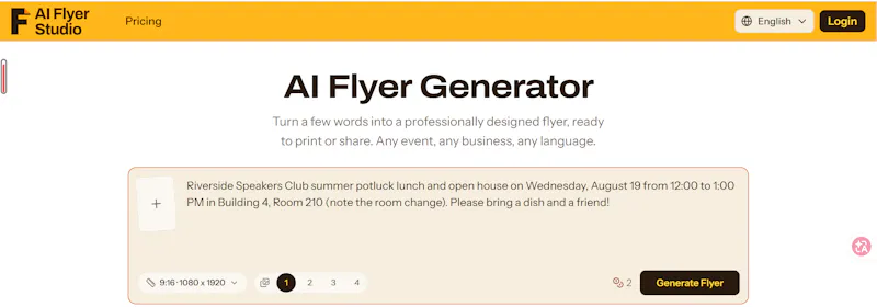 AI Flyer Studio screenshot 1