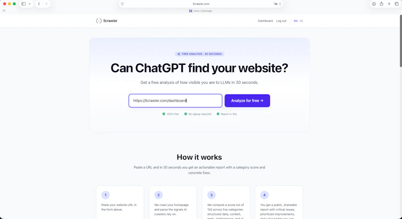 LLCrawler screenshot 1