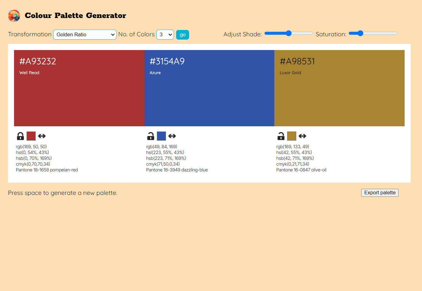 Colour Palette Generator gallery image