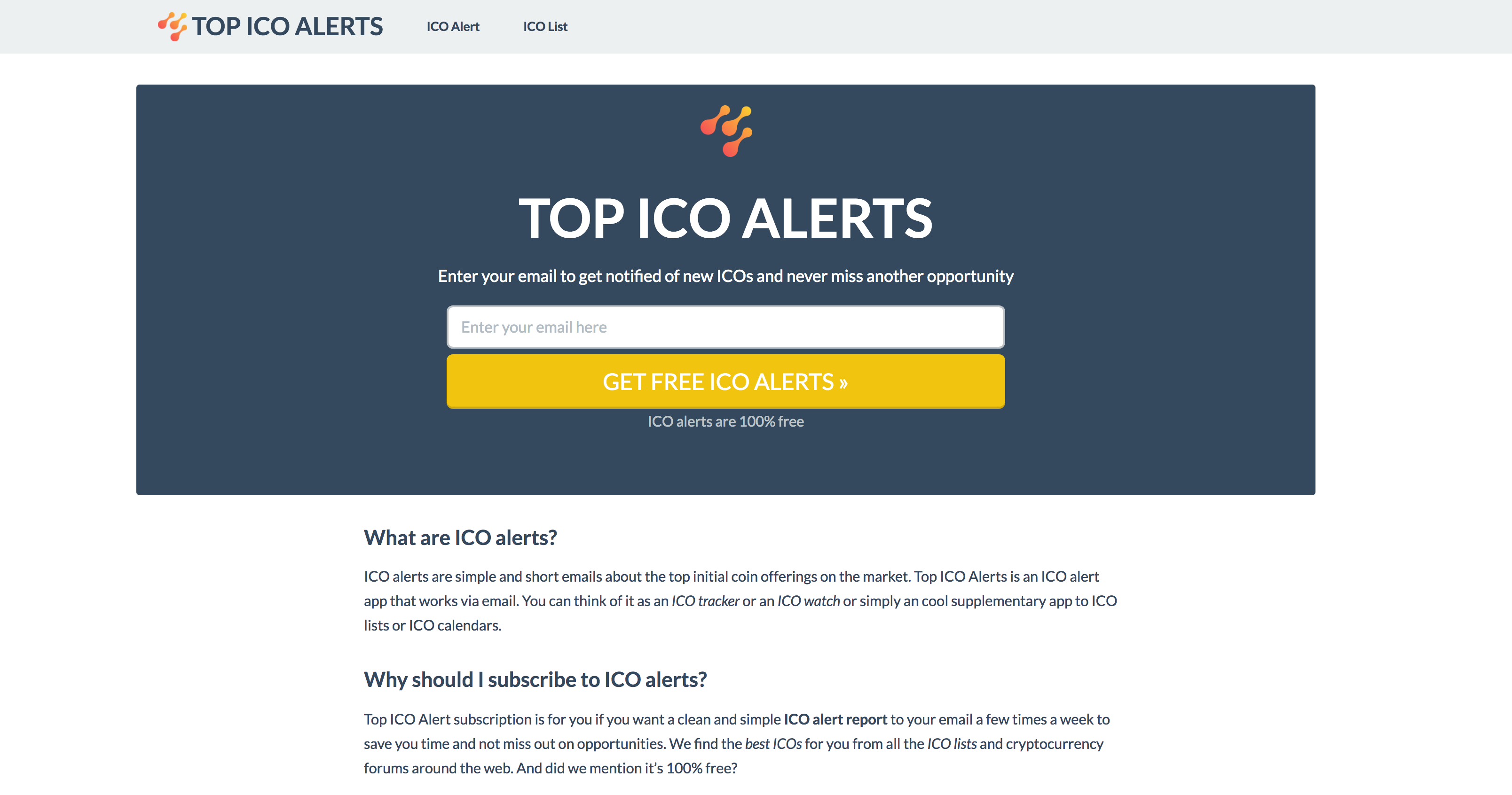 Top ICO Alerts gallery image