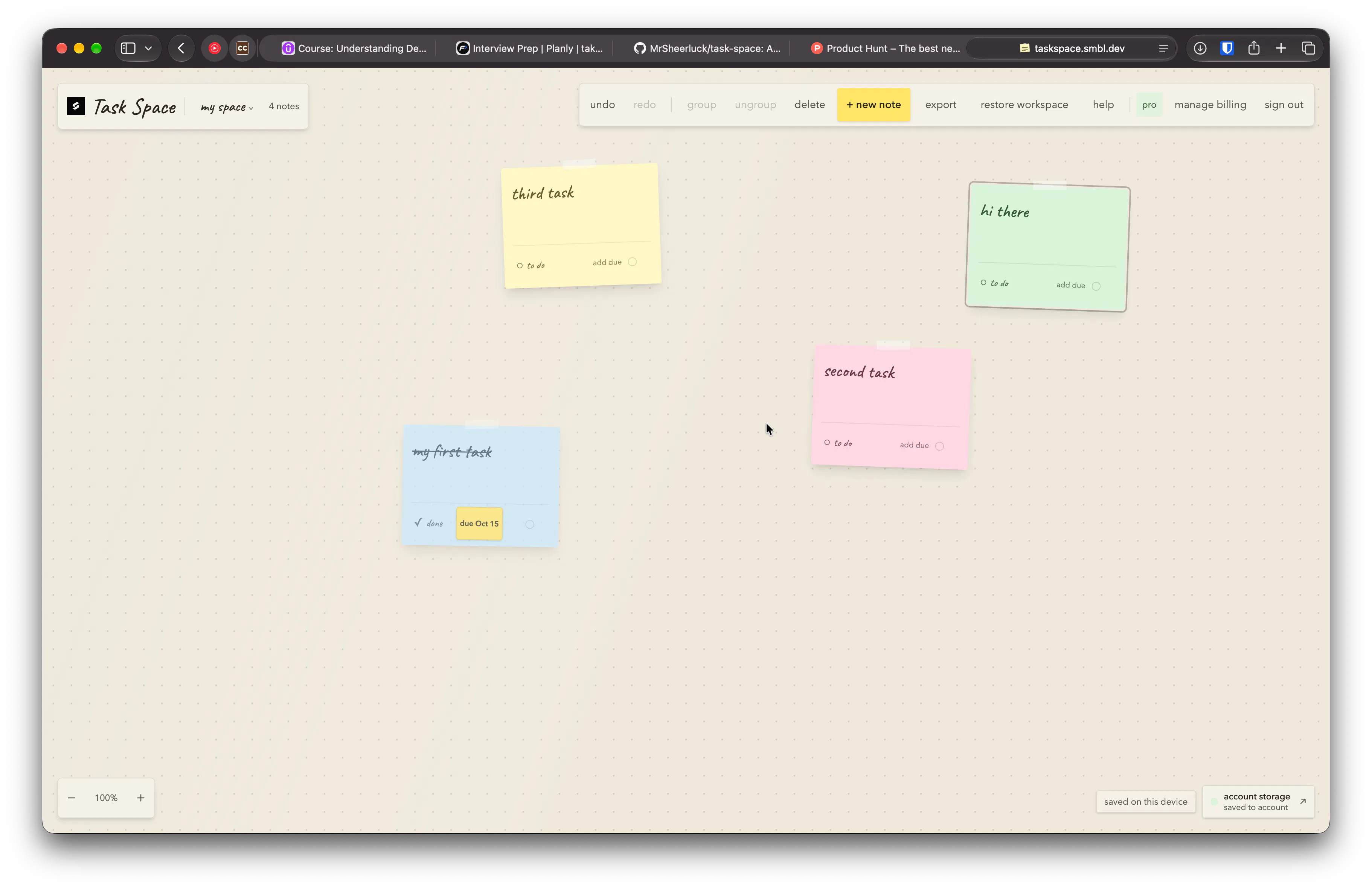 Task Space: Canvas Based Task Management gallery image