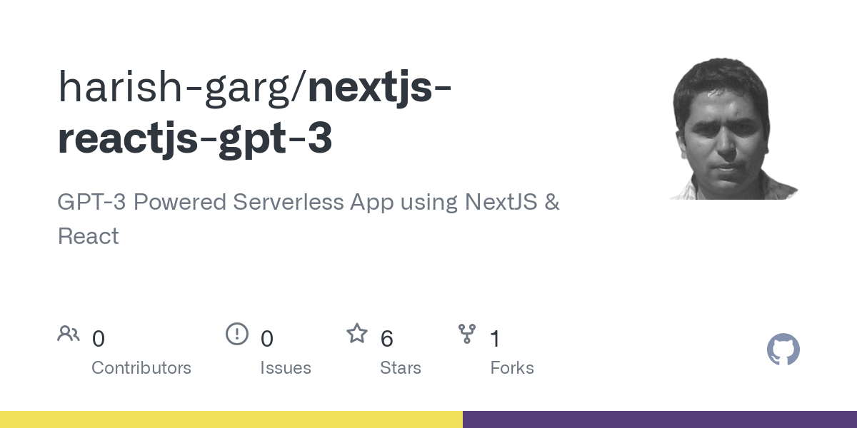 Serverless NextJS/GPT-3 Template - A serverless NextJS/React template