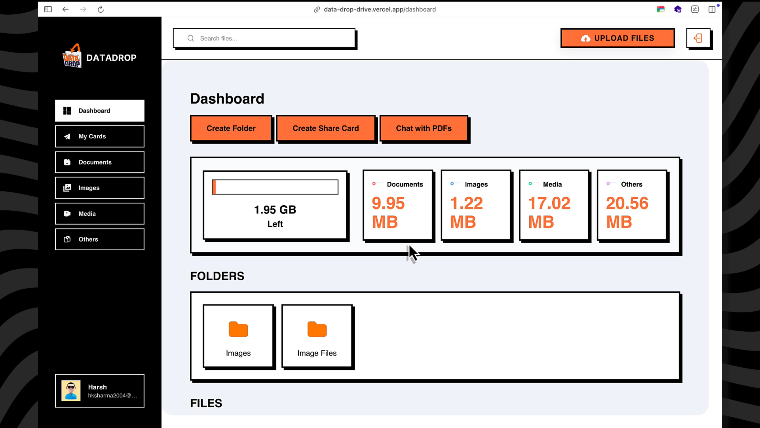 Drop di dati - Smetti di mandare un'e -mail a file.Avviare DataDropping. media 5