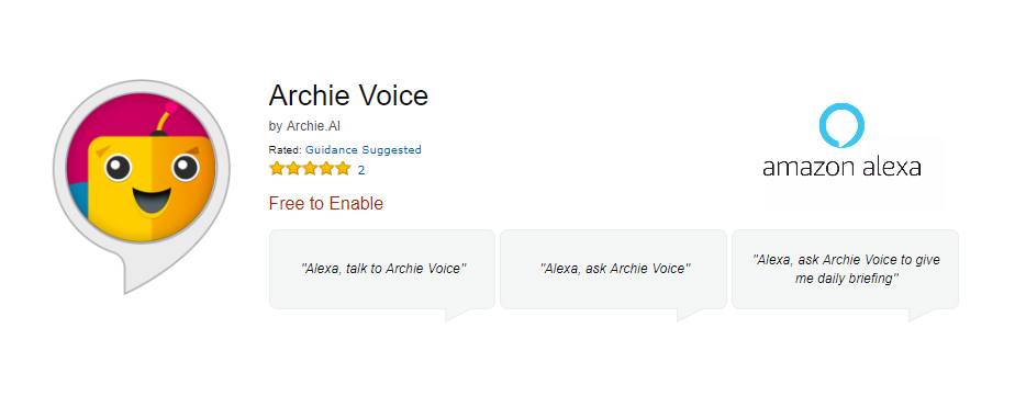 Archie.AI on Amazon Alexa gallery image