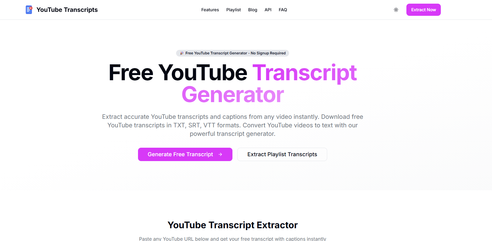 Mídia 1 de YouTubeTranscripts.app - Transcrições instantâneas e gratuitas do YouTube na ponta dos dedos