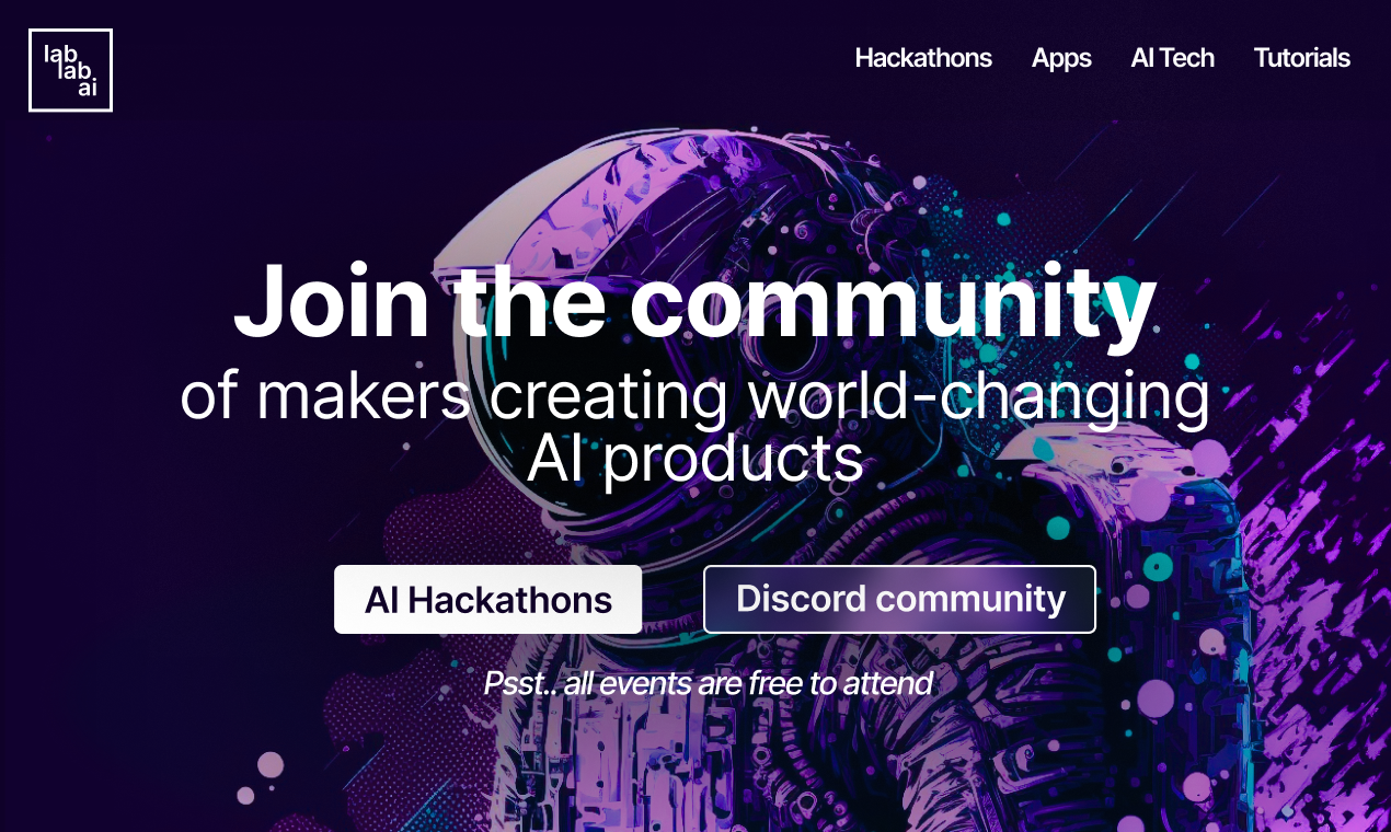 Mídia 6 de lablab.ai - Capacitar a inovação de IA