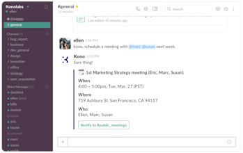 Slack Scheduling App by kono.ai gallery image
