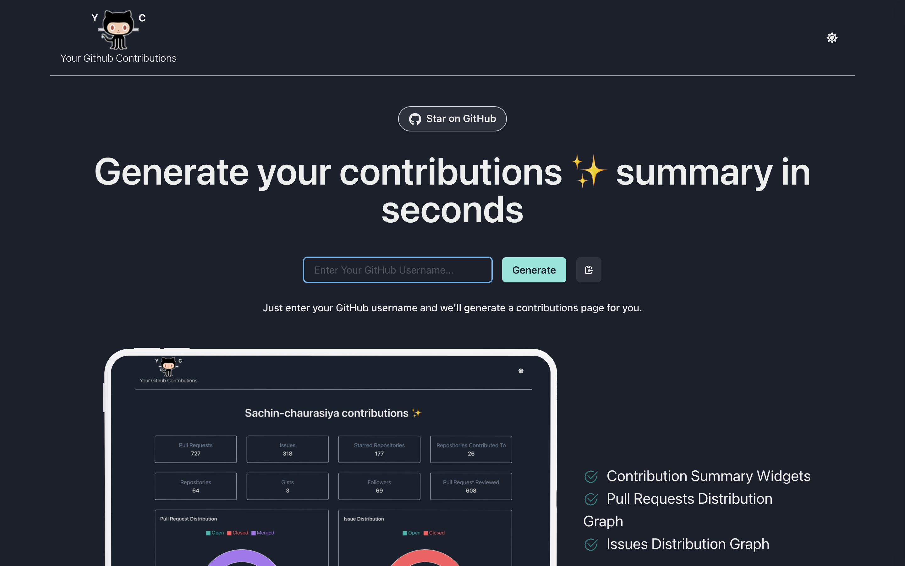 Suas contribuições do seu github media 2