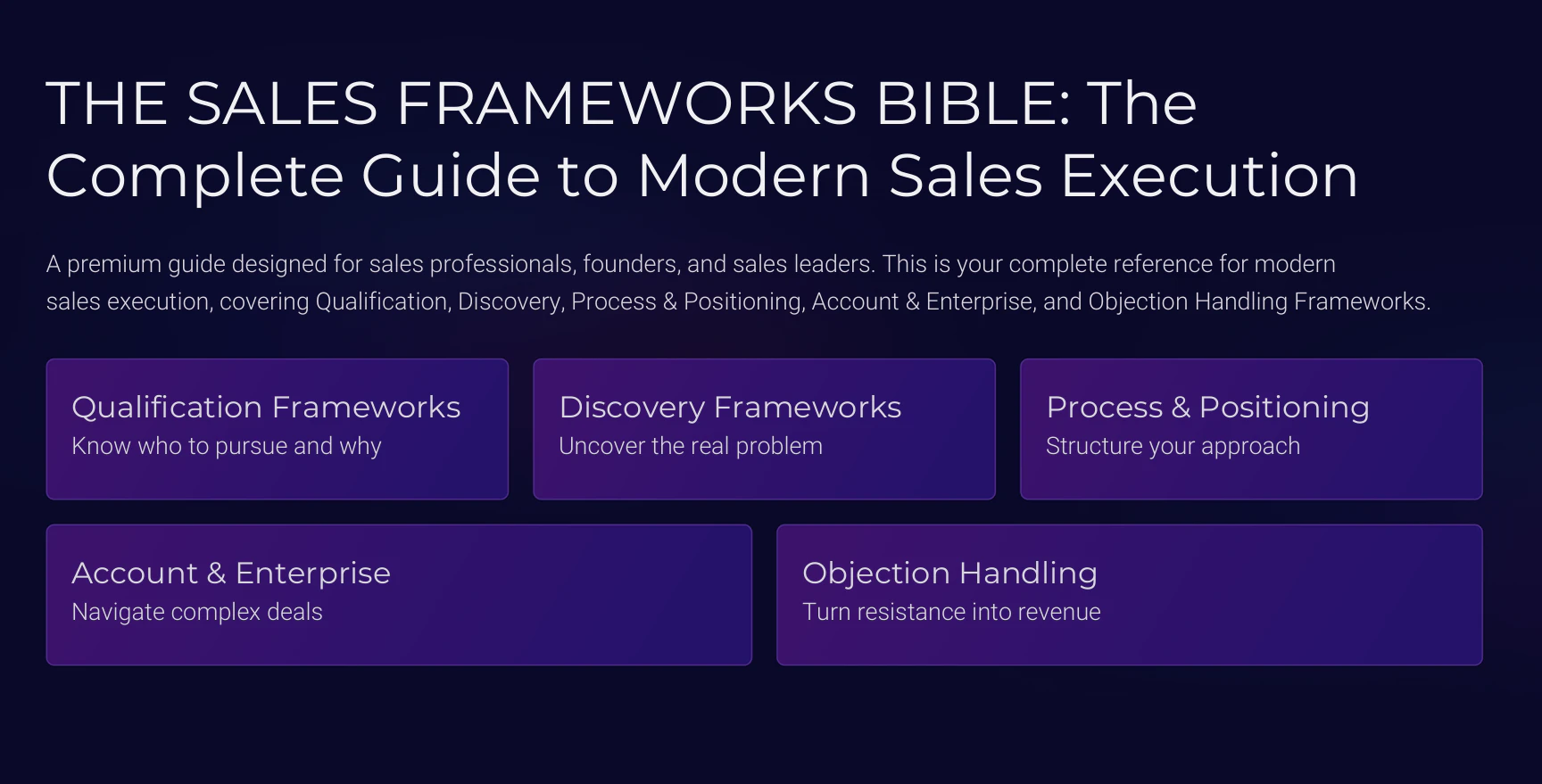 Sales Frameworks Bible 대표 미리보기