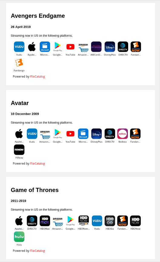 API : Movie OTT details 🍿 gallery image