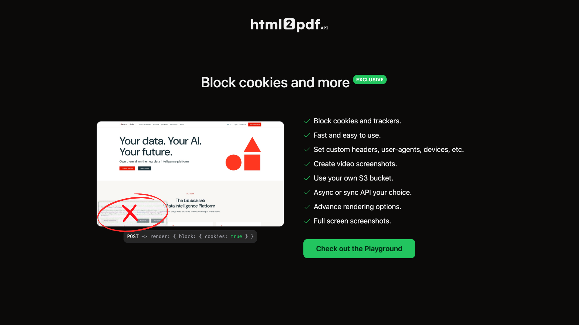 HTML2PDF API - HTML을 PDF, 이미지 및 비디오로 즉시 변환하십시오 미디어 3
