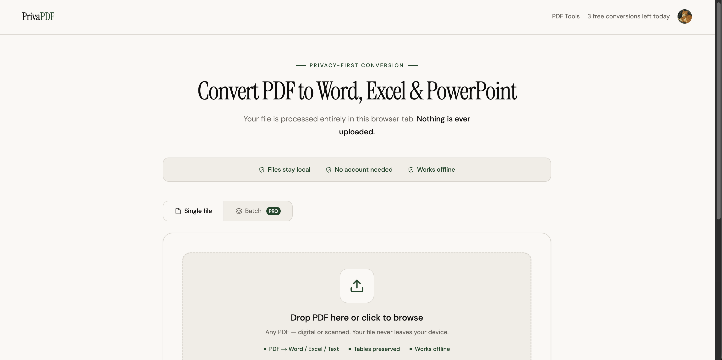 PrivaPDF - Privacy-first PDF Converter gallery image