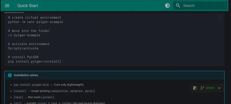 PyLGEN screenshot 1
