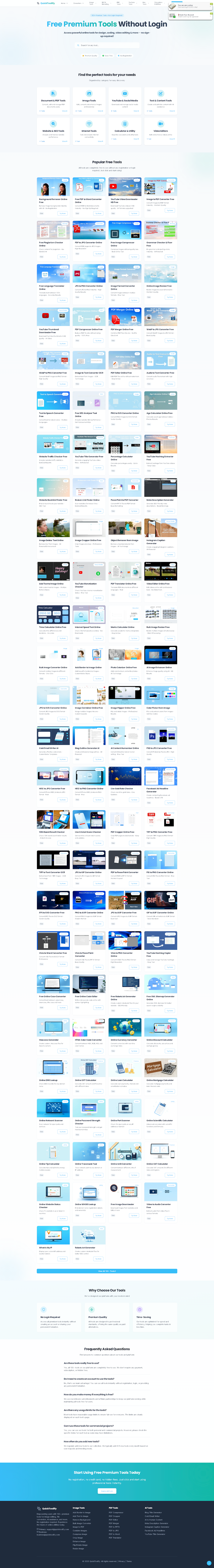 وسائط QuickToolify All-in-One Online Tool Hub - 100 أدوات مجانية للصور والنص و PDF والمزيد - لا يوجد تسجيل! 2