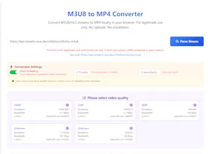 M3U8 to MP4 – Online Converter gallery image