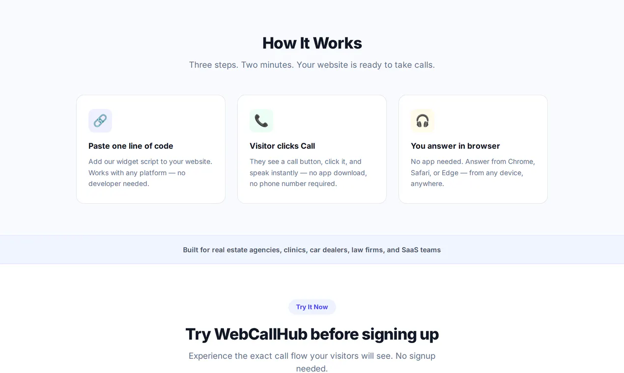 WebCallHub gallery image