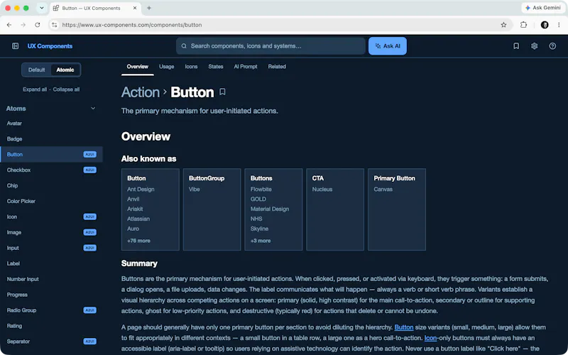 UX Components: Design System Reference screenshot 4