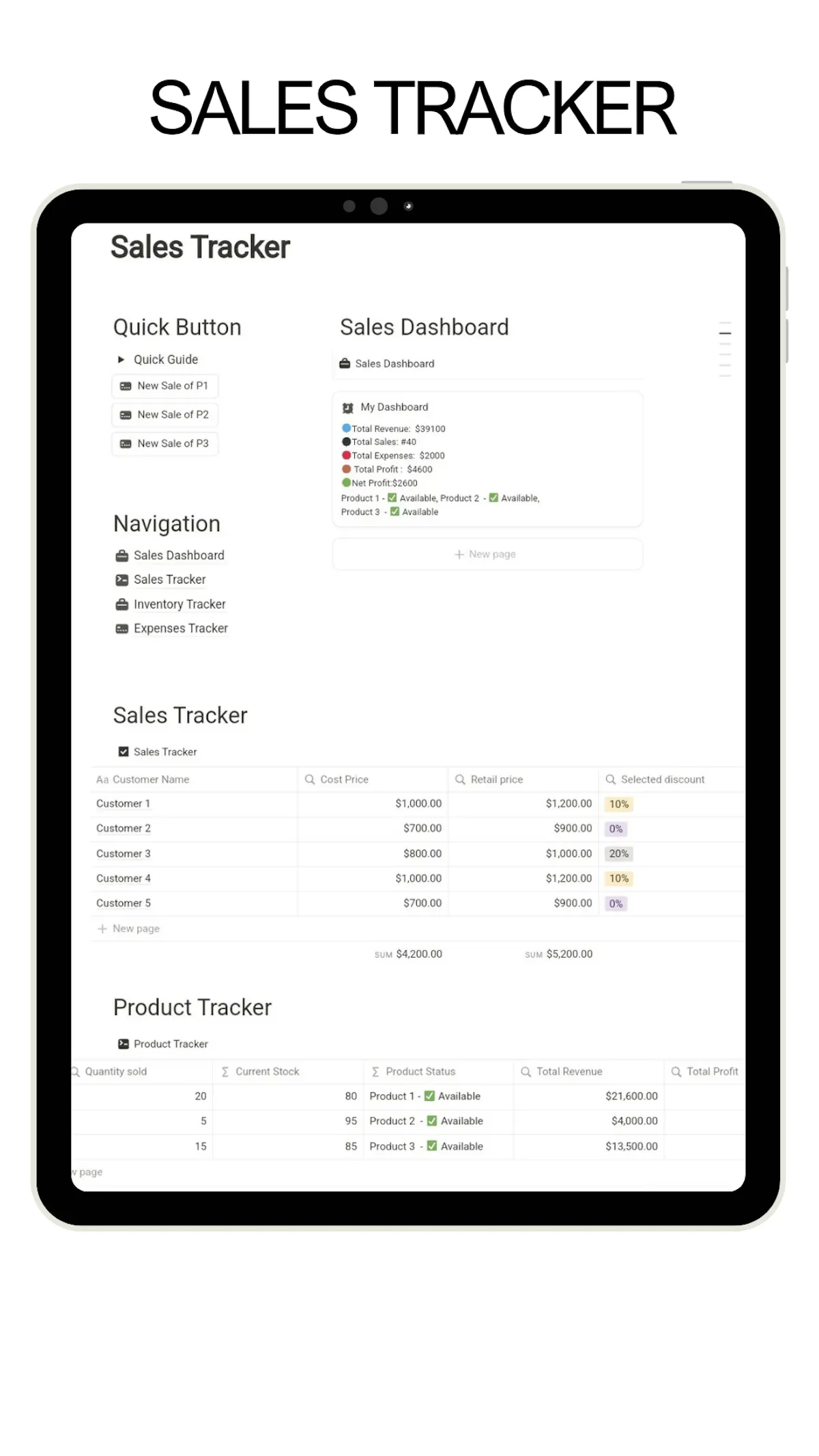 Sales Tracker