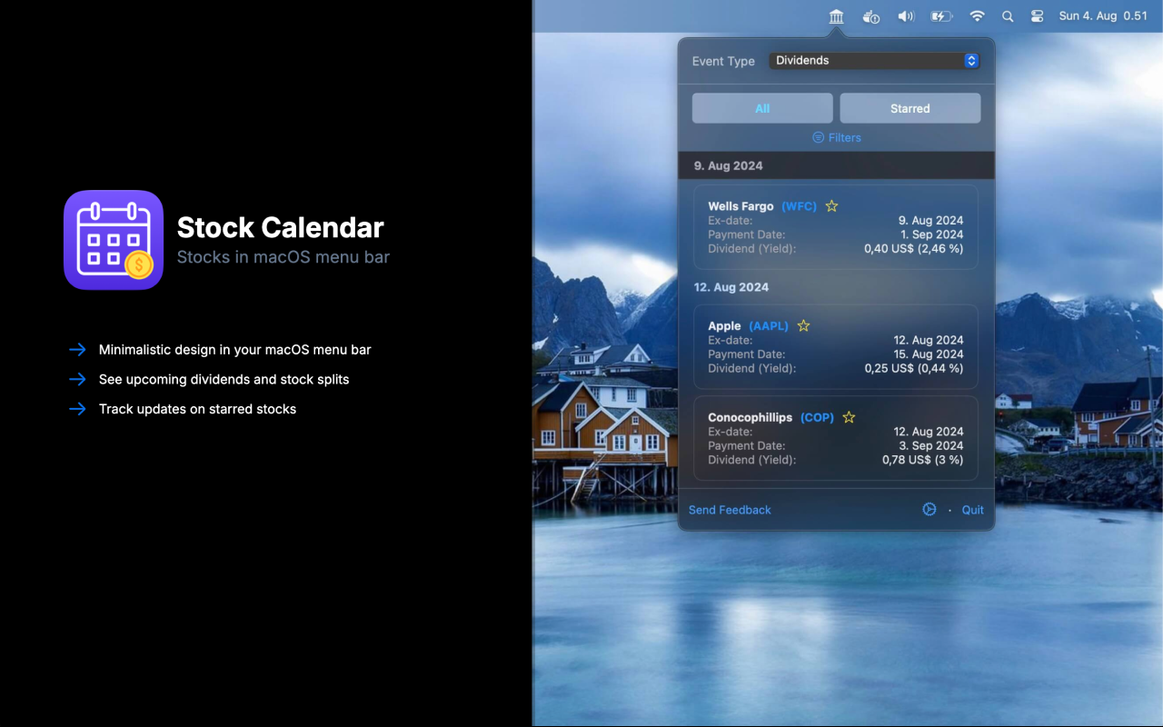 Aplicación de calendario de stock media 3