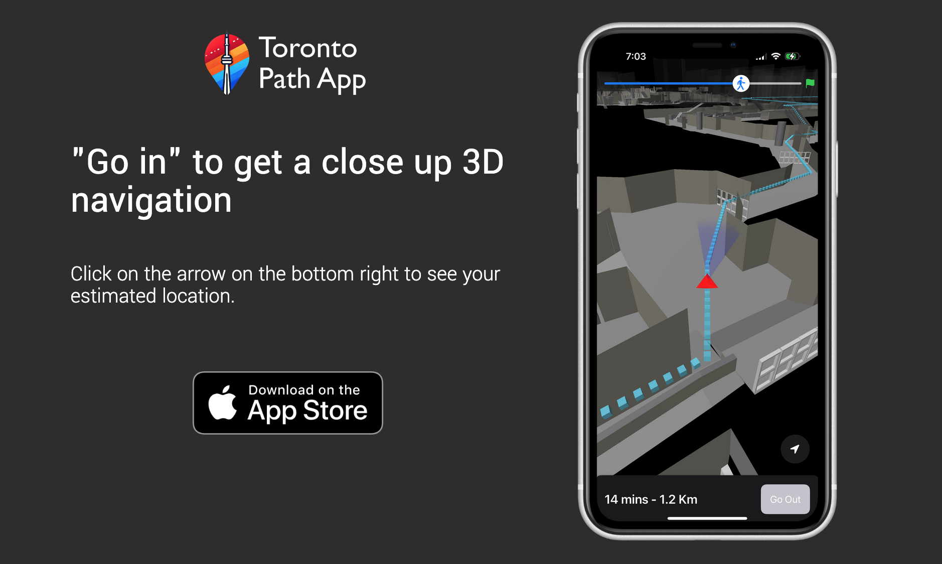 Приложение Toronto Path - Помогая вам найти внутренние маршруты в центре Торонто медиа 4