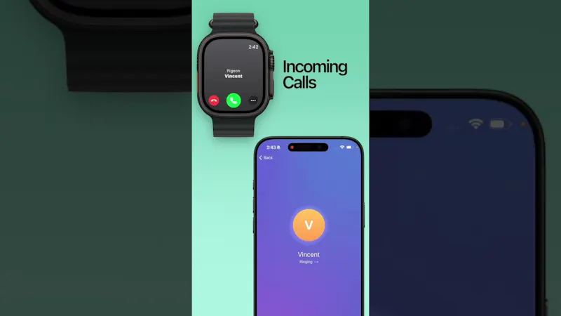Telegram Voice Calls on Apple Watch screenshot 1 (video preview)