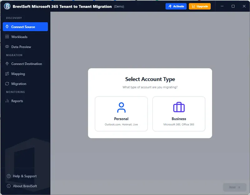 Microsoft 365 Tenant to Tenant Migration screenshot 1
