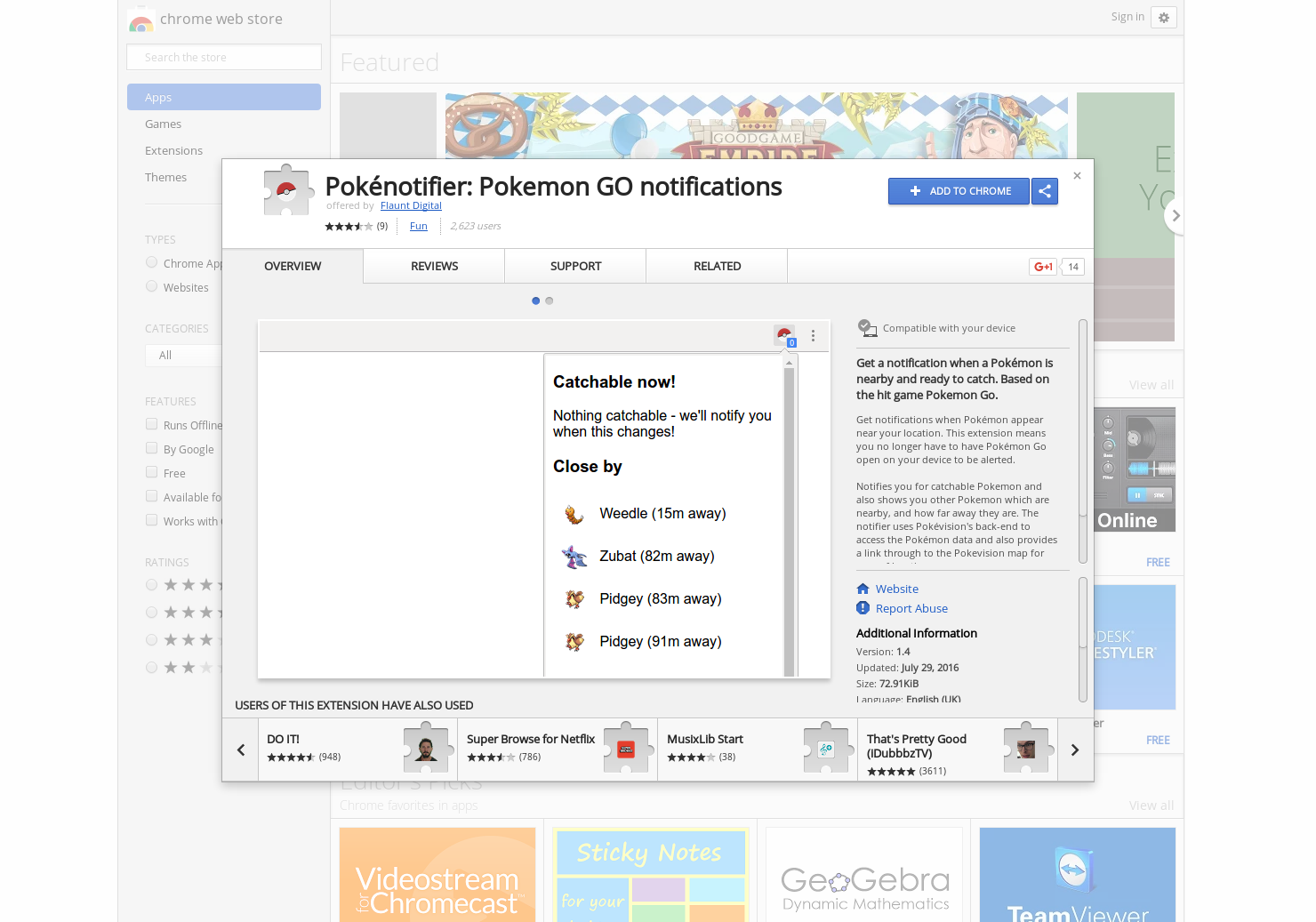 Pokénotifier gallery image
