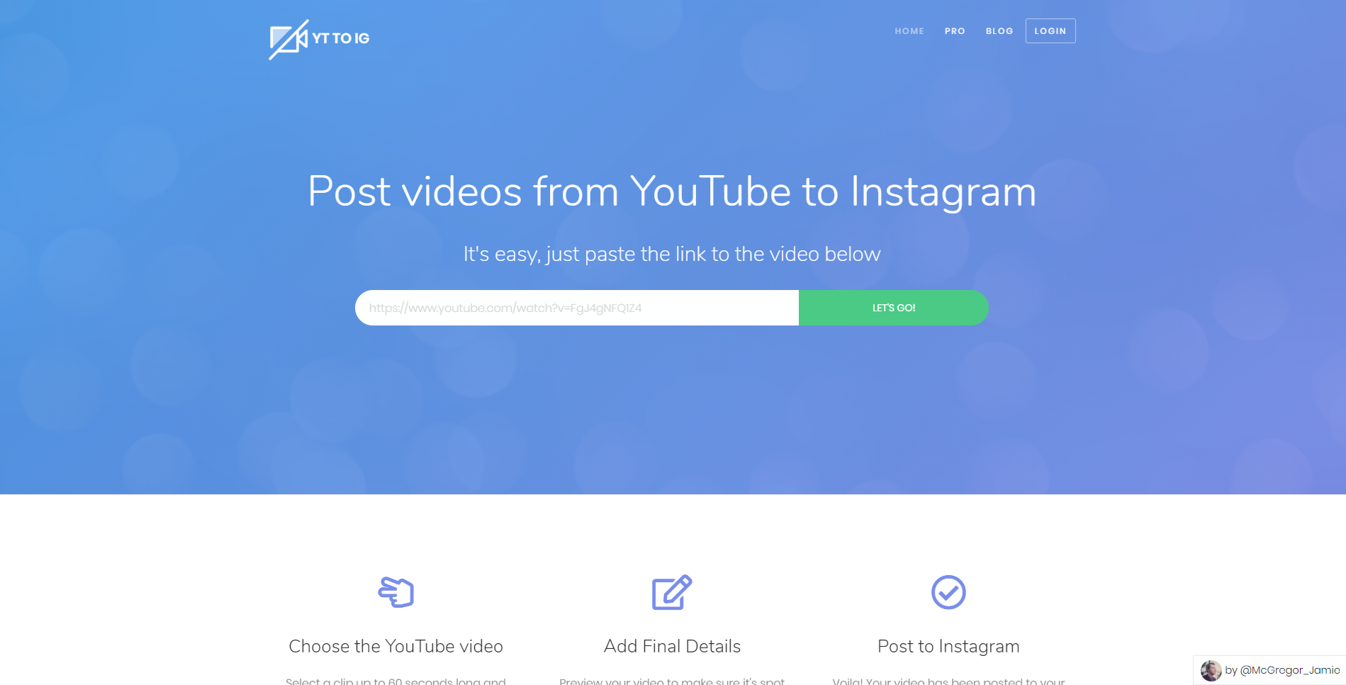 YouTube to Instagram Image