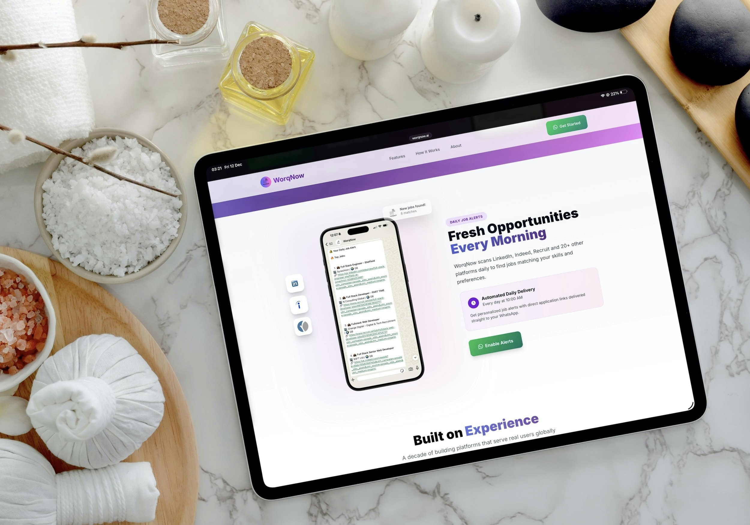 WorqNow - Screenshot 2 showing product features and functionality