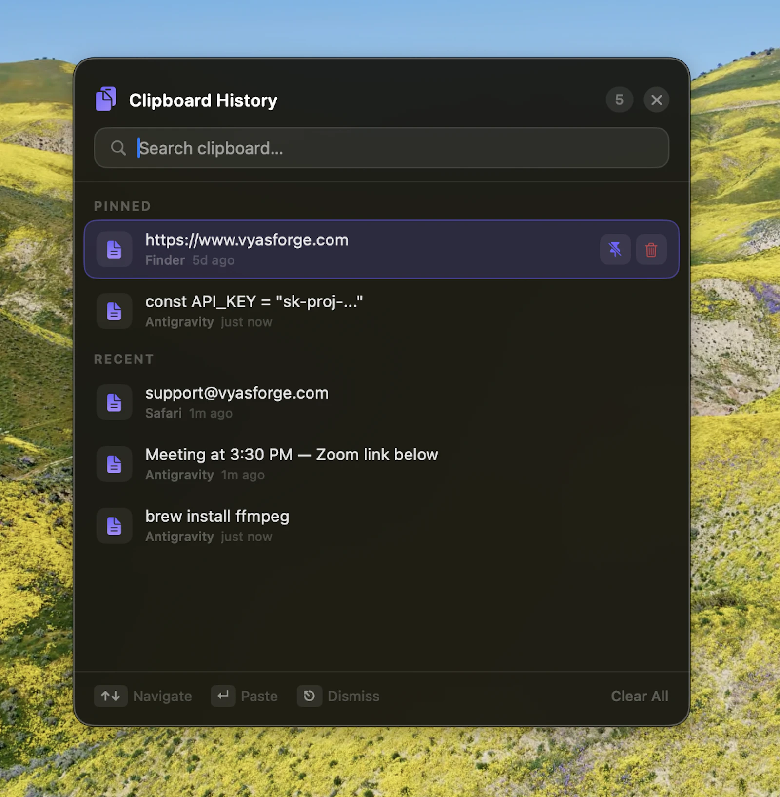 Clipboard History screenshot 2