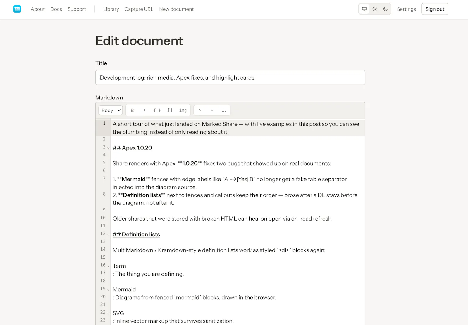 Marked Share screenshot 3