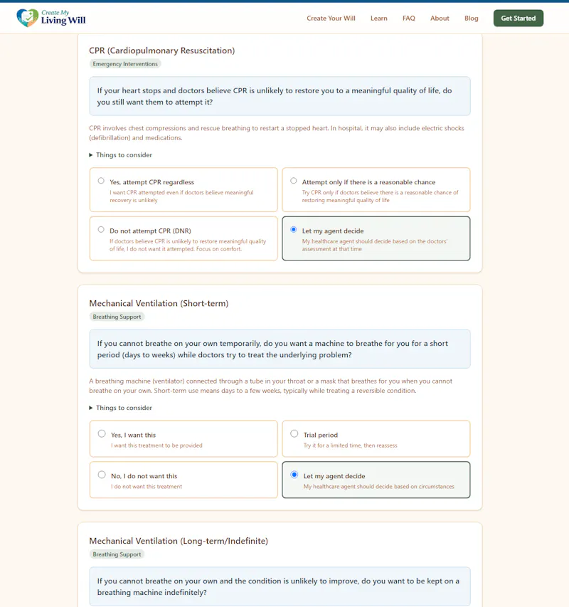 Create My Living Will screenshot 2