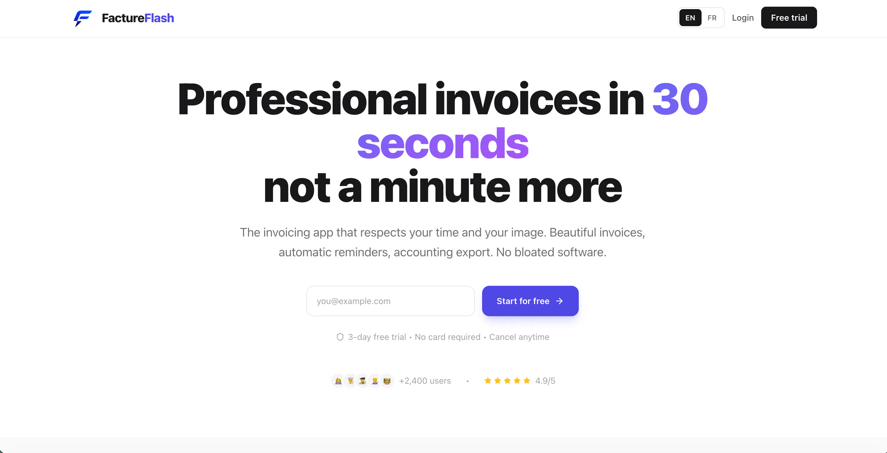 FactureFlash screenshot